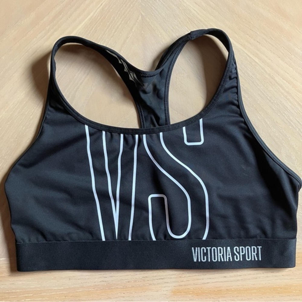 VICTORIA'S SECRET Victoria Sport The Player VS Logo Mesh Racerback Sports Bra L